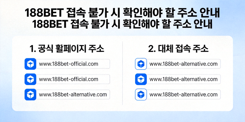 188BET의 공식 라이선스 및 규제 정보를 설명하는 개념 이미지